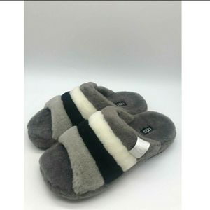 UGG Mens  fluff you stripe Multi color sandals